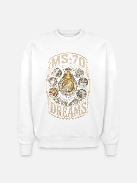 Coin collector Numismatist - Stanley/Stella Radder Unisex Oversized Organic Sweatshirt - white