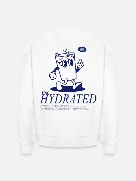 Stay Hydrated - Drink Your Water - Stanley/Stella Radder Unisex Oversized Organic Sweatshirt - white
