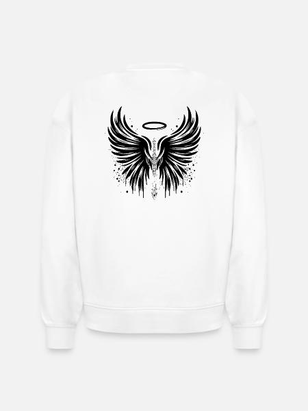 VELKRY Warrior Spirit - Stanley/Stella Radder Unisex Oversized Organic Sweatshirt - white