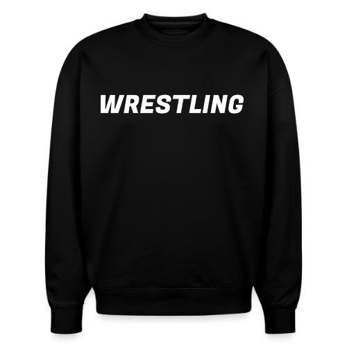 WRESTLING - Heavy Type / White - Stanley/Stella Radder Unisex Oversized Organic Sweatshirt