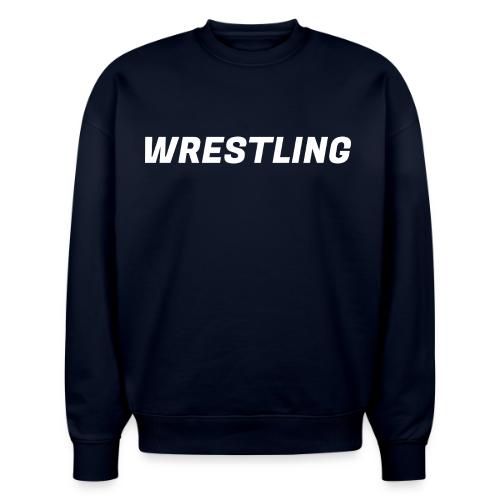 WRESTLING - Heavy Type / White - Stanley/Stella Radder Unisex Oversized Organic Sweatshirt