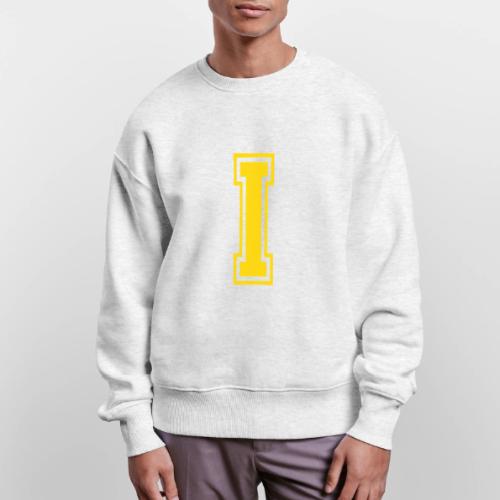 Letter I – Capital Athletic Alphabet Monogram - Stanley/Stella Radder Unisex Oversized Organic Sweatshirt