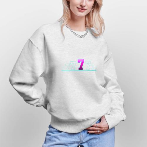 Number 7 in Magenta: Varsity Font - Stanley/Stella Radder Unisex Oversized Organic Sweatshirt