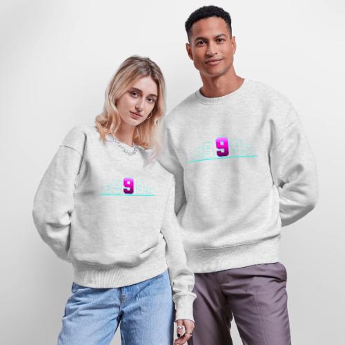 Number 9 in Magenta: Varsity Font - Stanley/Stella Radder Unisex Oversized Organic Sweatshirt