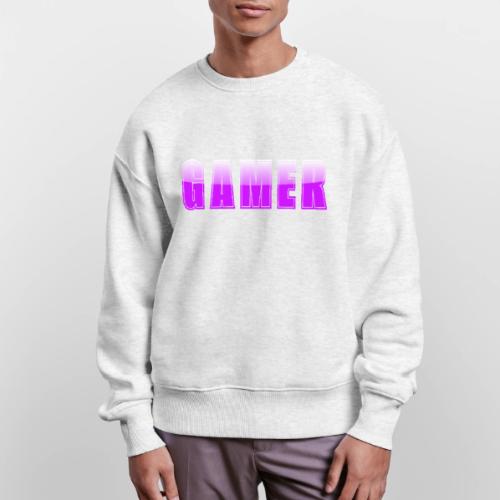 Gamer Purple Glossy Collegiate Design - Stanley/Stella Radder Unisex Oversized Organic Sweatshirt