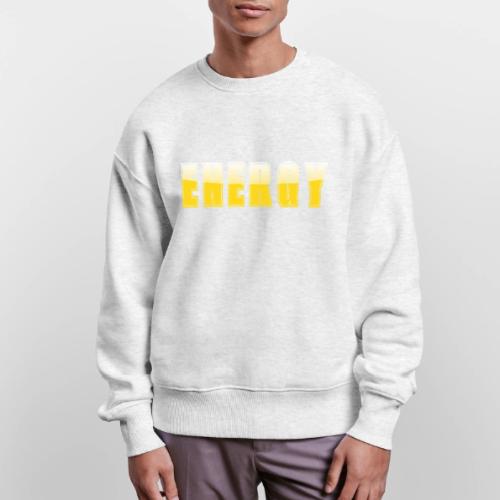 ENERGY Electric Yellow Power Word Design - Stanley/Stella Radder Unisex Oversized Organic Sweatshirt