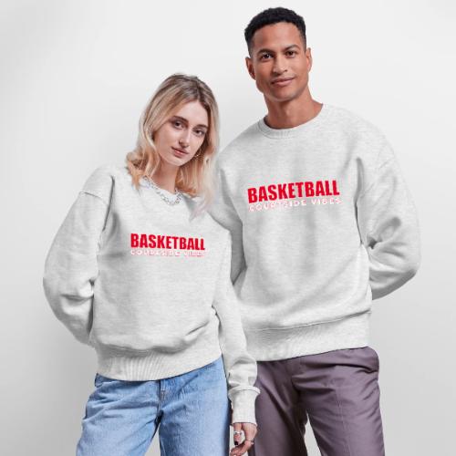Courtside Vibes Basketball Typography Design - Stanley/Stella Radder Unisex Oversized Organic Sweatshirt