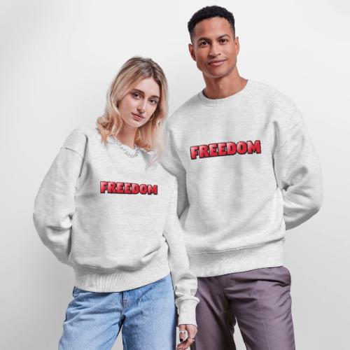 Freedom Bold 3D Word Art Design - Stanley/Stella Radder Unisex Oversized Organic Sweatshirt
