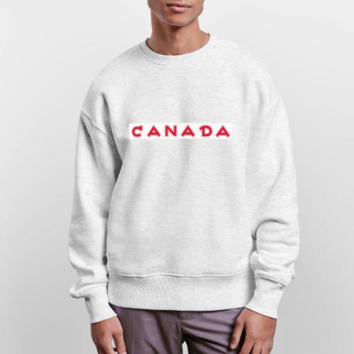 Canada, red letters on white background - Stanley/Stella Radder Unisex Oversized Organic Sweatshirt