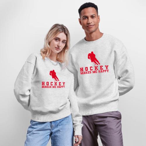 Hockey makes me happy - Stanley/Stella Radder Unisex Oversized Organic Sweatshirt