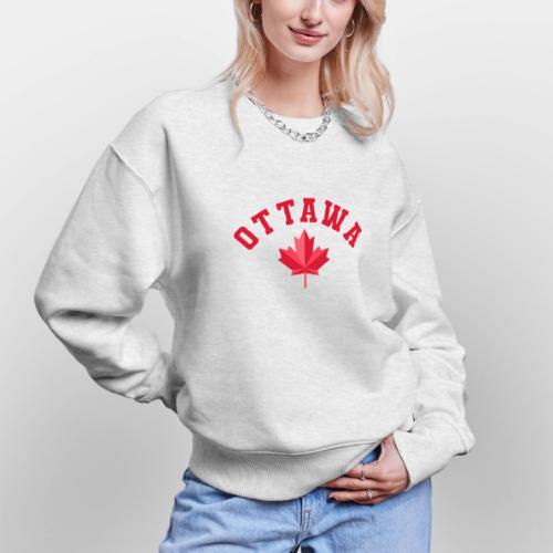 Ottawa with maple leaf - Stanley/Stella Radder Unisex Oversized Organic Sweatshirt