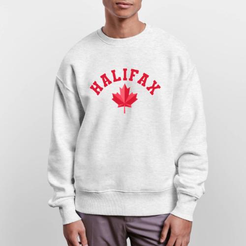 Halifax with maple leaf - Stanley/Stella Radder Unisex Oversized Organic Sweatshirt
