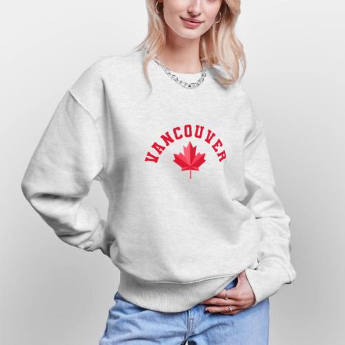 Vancouver with maple leaf - Stanley/Stella Radder Unisex Oversized Organic Sweatshirt