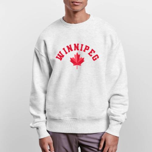 Winnipeg with maple leaf - Stanley/Stella Radder Unisex Oversized Organic Sweatshirt