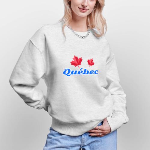 Québec with two red maple leaves - Stanley/Stella Radder Unisex Oversized Organic Sweatshirt