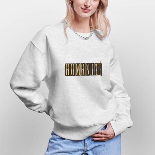 Humanity in Golden Letters - Stanley/Stella Radder Unisex Oversized Organic Sweatshirt