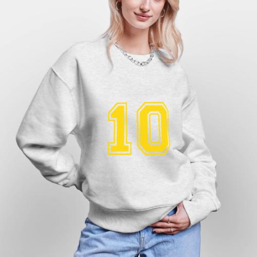 Number 10 in a classic athletic collegiate font - Stanley/Stella Radder Unisex Oversized Organic Sweatshirt