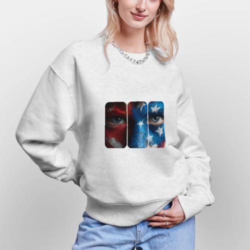 USA: Painted for the Flag - Stanley/Stella Radder Unisex Oversized Organic Sweatshirt