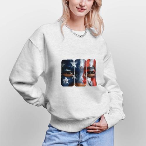 USA: Three Panels of Pride - Stanley/Stella Radder Unisex Oversized Organic Sweatshirt