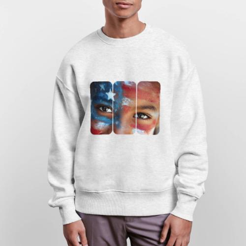 USA: Eyes of the Flag - Stanley/Stella Radder Unisex Oversized Organic Sweatshirt