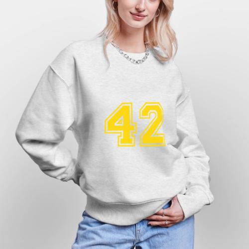 Number 42 in a classic athletic collegiate font - Stanley/Stella Radder Unisex Oversized Organic Sweatshirt