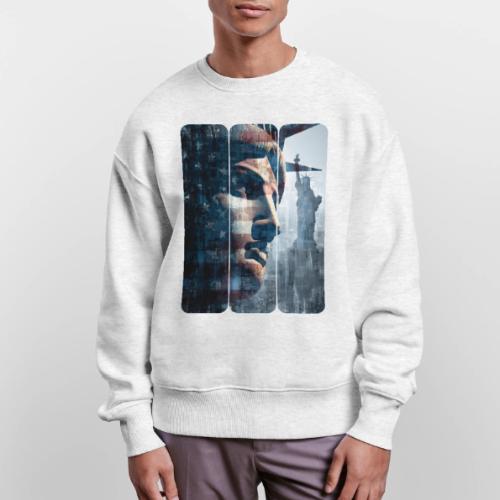 USA: Liberty in Three Visions - Stanley/Stella Radder Unisex Oversized Organic Sweatshirt