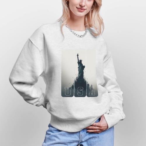 USA: Liberty Rising Over Manhattan - Stanley/Stella Radder Unisex Oversized Organic Sweatshirt