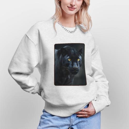 Black Panther Glowing Eyes Design - Stanley/Stella Radder Unisex Oversized Organic Sweatshirt