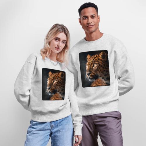 Amur Leopard Face Wildlife Design - Stanley/Stella Radder Unisex Oversized Organic Sweatshirt