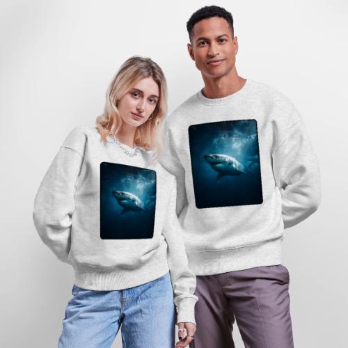 Great White Shark Ocean Design - Stanley/Stella Radder Unisex Oversized Organic Sweatshirt