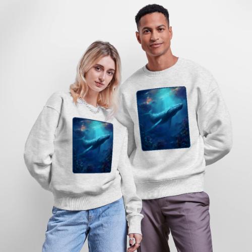 Humpback Whale Ocean Reef Design - Stanley/Stella Radder Unisex Oversized Organic Sweatshirt