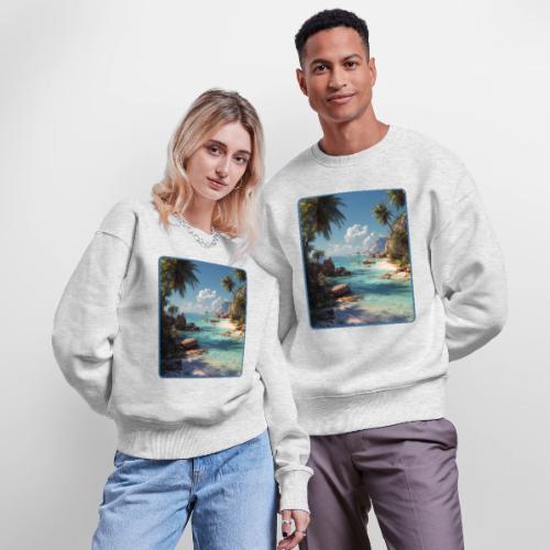Tropical Island Paradise Ocean Design - Stanley/Stella Radder Unisex Oversized Organic Sweatshirt