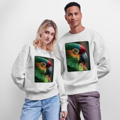 Colorful Parrot Close-Up Design - Stanley/Stella Radder Unisex Oversized Organic Sweatshirt