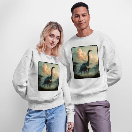 Brachiosaurus Prehistoric Scene Design - Stanley/Stella Radder Unisex Oversized Organic Sweatshirt