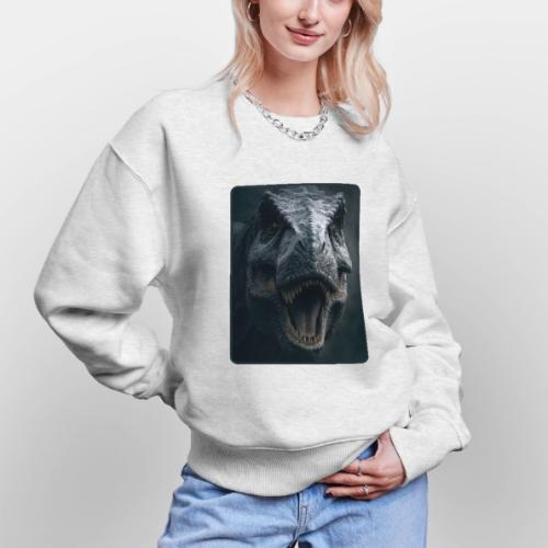 T Rex Cinematic Close-Up Design - Stanley/Stella Radder Unisex Oversized Organic Sweatshirt