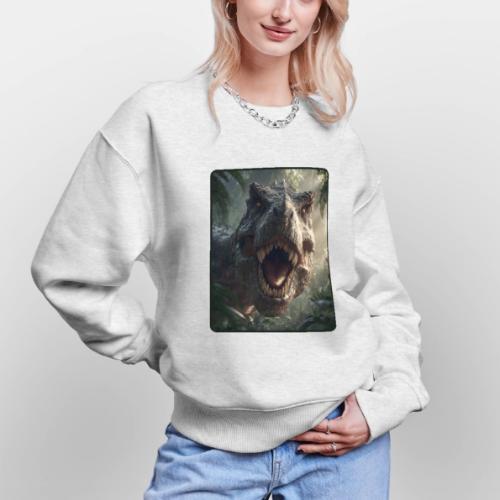 T Rex Jungle Roar Design - Stanley/Stella Radder Unisex Oversized Organic Sweatshirt