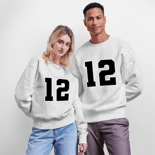 Varsity Number 12 Sports Design - Stanley/Stella Radder Unisex Oversized Organic Sweatshirt