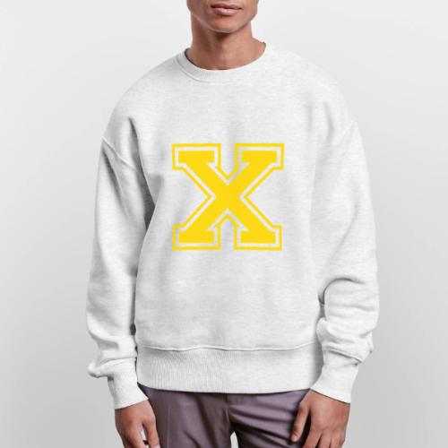 Letter X – Capital Athletic Alphabet Monogram - Stanley/Stella Radder Unisex Oversized Organic Sweatshirt