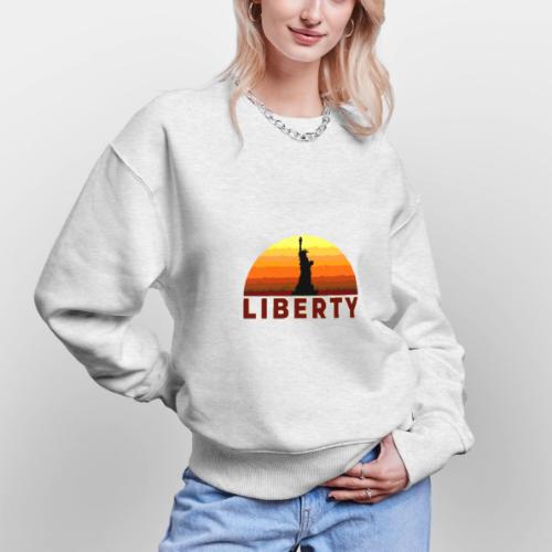 USA: Sunset Liberty Bold - Stanley/Stella Radder Unisex Oversized Organic Sweatshirt
