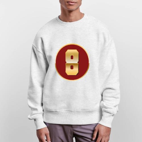 Number 8 in Gold Varsity Font - Stanley/Stella Radder Unisex Oversized Organic Sweatshirt