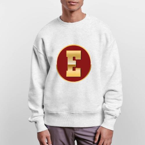 Letter E – Capital Varsity Alphabet Monogram - Stanley/Stella Radder Unisex Oversized Organic Sweatshirt