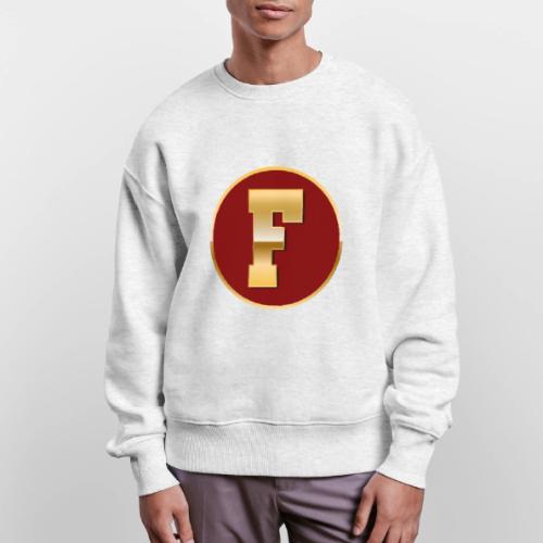 Letter F – Capital Varsity Alphabet Monogram - Stanley/Stella Radder Unisex Oversized Organic Sweatshirt