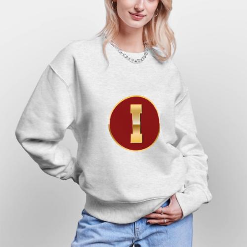 Letter I – Capital Varsity Alphabet Monogram - Stanley/Stella Radder Unisex Oversized Organic Sweatshirt