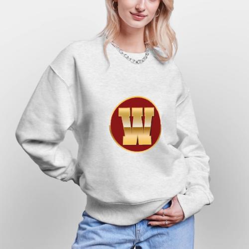 Letter W – Capital Varsity Alphabet Monogram - Stanley/Stella Radder Unisex Oversized Organic Sweatshirt