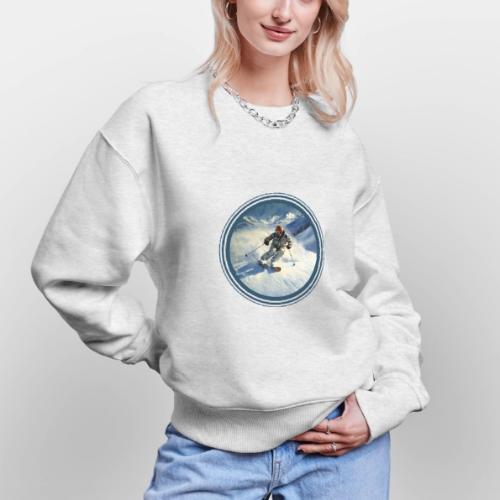 Skiing Power Moves - Stanley/Stella Radder Unisex Oversized Organic Sweatshirt