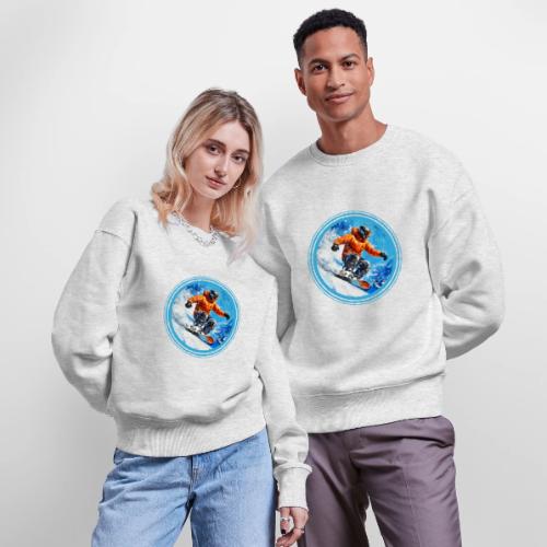 Snowboarding Motion - Stanley/Stella Radder Unisex Oversized Organic Sweatshirt