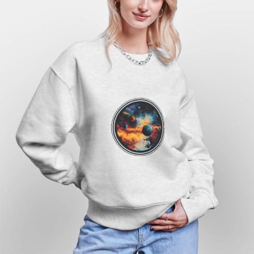 Cosmic Brush Planets - Stanley/Stella Radder Unisex Oversized Organic Sweatshirt