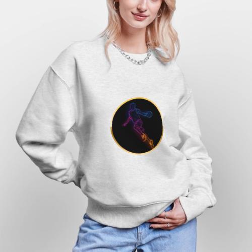 Basketball: Neon Jump Shot - Stanley/Stella Radder Unisex Oversized Organic Sweatshirt