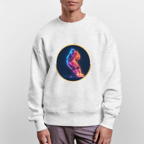 Hockey: Neon Hockey Sketch - Stanley/Stella Radder Unisex Oversized Organic Sweatshirt