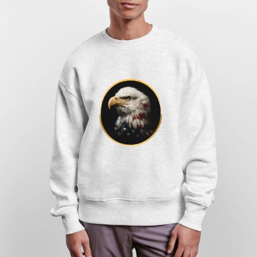 America: Golden Freedom Crest - Stanley/Stella Radder Unisex Oversized Organic Sweatshirt